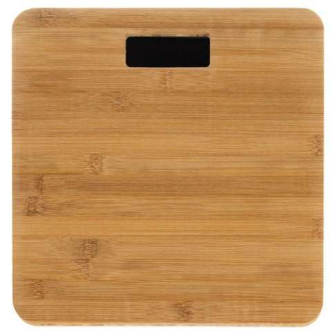 LED bathroom scale-wooden