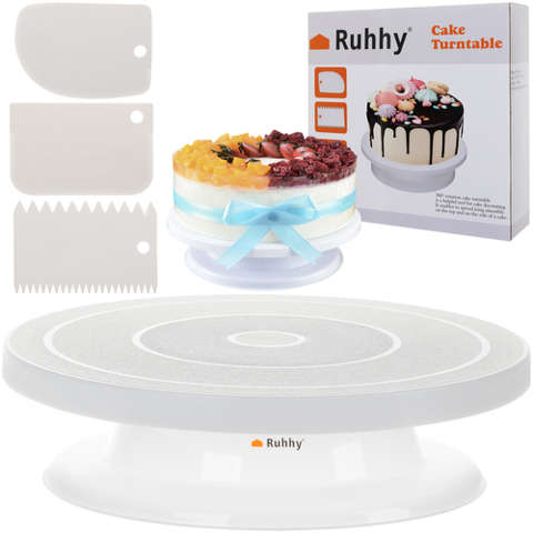 Rotating plate+3 spatulas for cake decoration