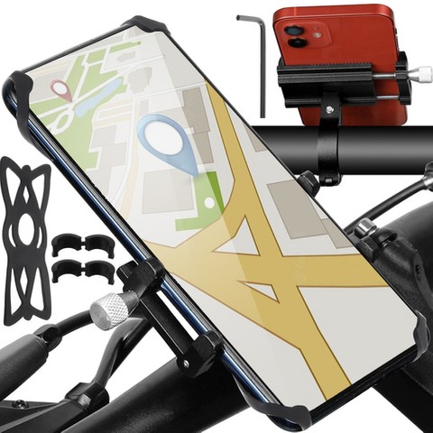 Bicycle phone holder with an elastic U18282