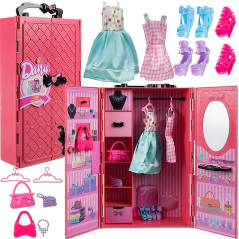 Wardrobe / wardrobe for dolls + clothes Kruzzel 2058