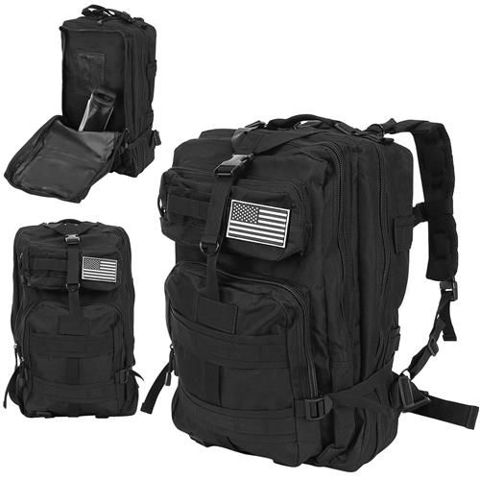 black military backpack