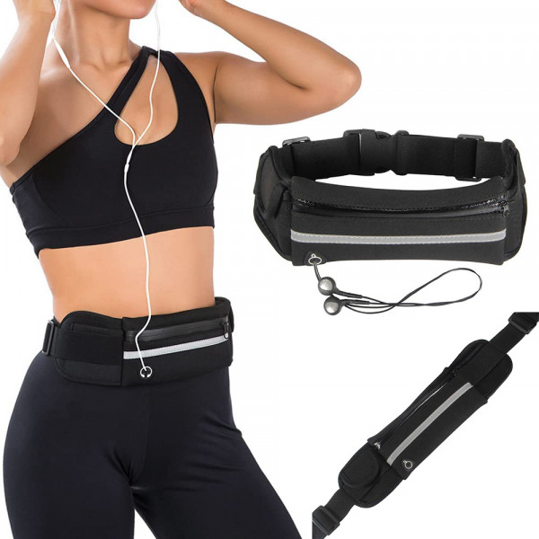 Running belt, waist bag for a water bottle, phone