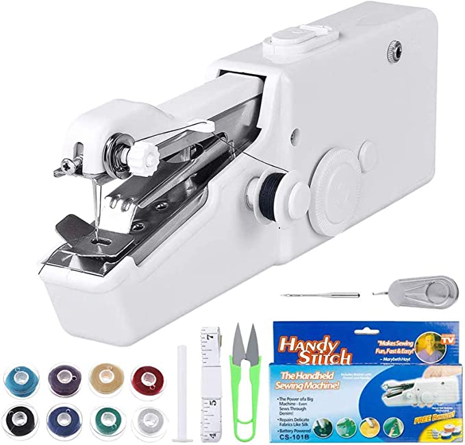 Handheld Sewing Machine, Cordless Handheld Electric Mini Sewing Machine Quick Handy Stitch for Home or Travel use