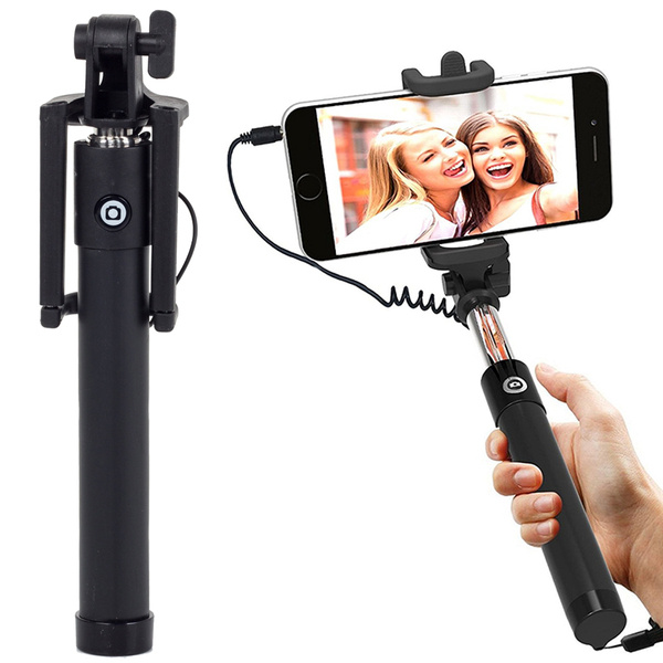 A handle for a monopod stick with a solid cable
