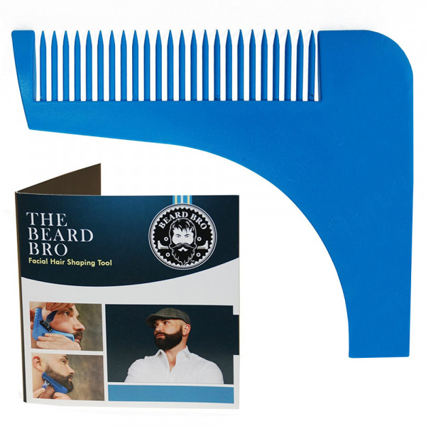 Beard brush comb stubble ruler template