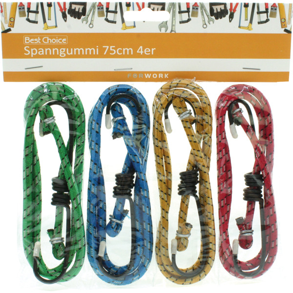 Tensioning straps 4 pcs per 75cm 4 colors assorted