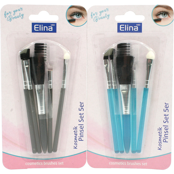 Cosmetic brush Elina XL 10cm set of 5 on card