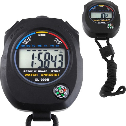 Digital stopwatch with compass