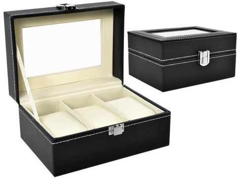 Watch organizer with 3 compartments